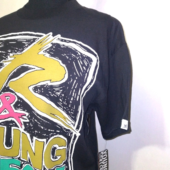 Y2 YOUNG & RECKLESS Short Sleeve Black T Shirt- Size Medium - Picture 3 of 6